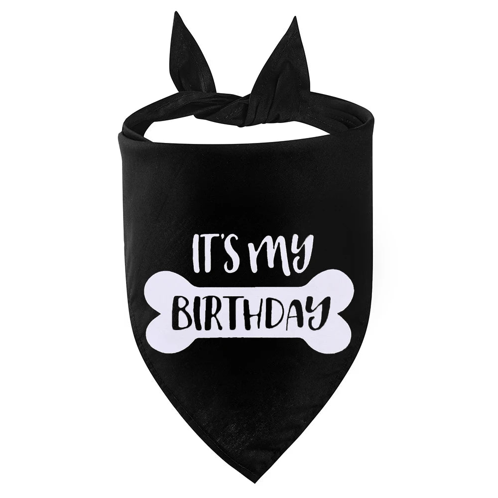 Dog Birthday Bandana - Happy Birthday Party Pet Triangle Scarf