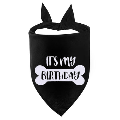 Dog Birthday Bandana - Happy Birthday Party Pet Triangle Scarf