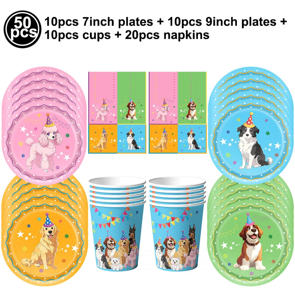 Dog Birthday Cake Toppers - Pet Puppy Party Decorations