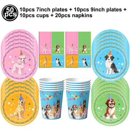 Dog Birthday Cake Toppers - Pet Puppy Party Decorations