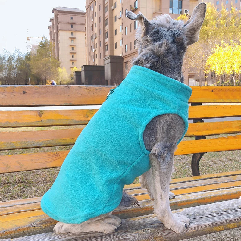 Warm Fleece Dog Jacket Vest With D-Ring For Small Dogs And Cats