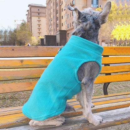 Warm Fleece Dog Jacket Vest With D-Ring For Small Dogs And Cats