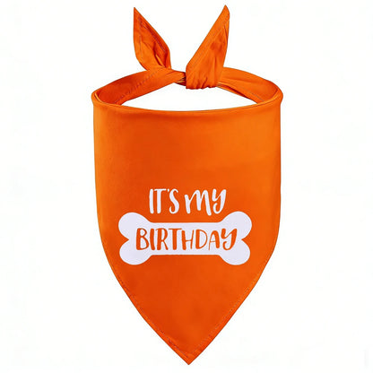 Dog Birthday Bandana - Happy Birthday Party Pet Triangle Scarf