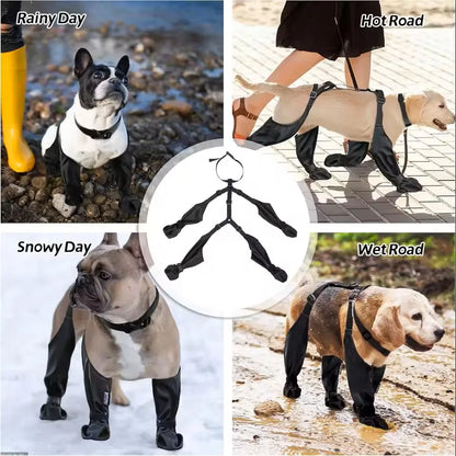 Waterproof Dog Shoes - Adjustable Pet Boots For Outdoor Protection