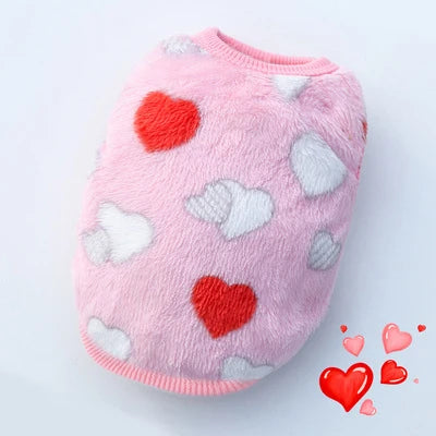 Cute Dog Winter Vest For Small Dogs Cats Warm Pet Sweater Jacket