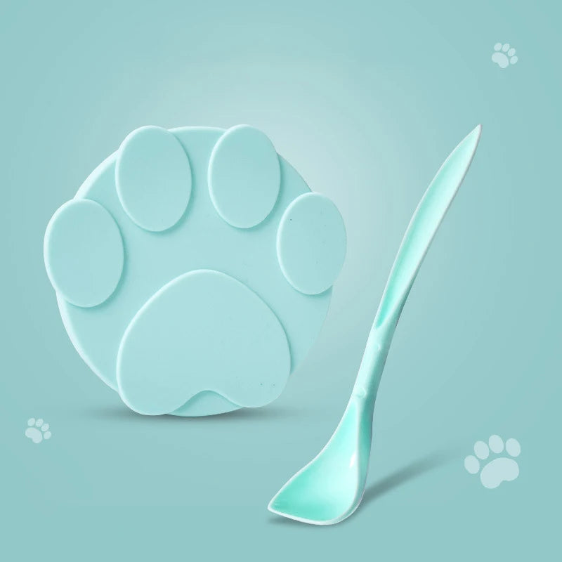 Portable Silicone Pet Food Lid And Spoon 2-In-1 Sealer Set