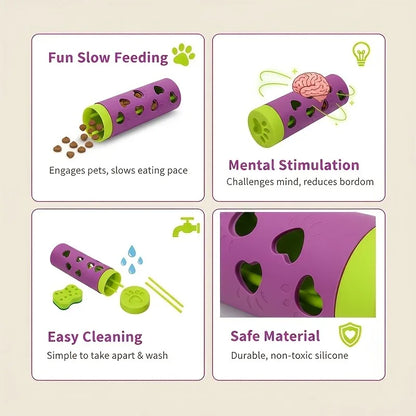 Detachable Pet Slow Feeder Treat Dispenser - Durable Chew Toy Roller