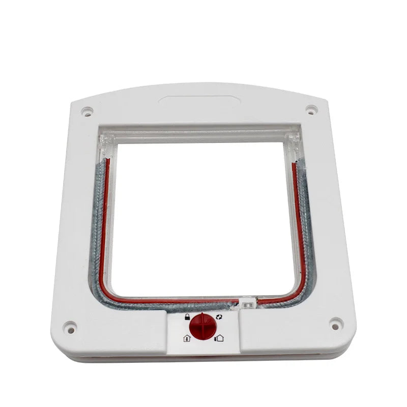 Cat Flap Door With 4-Way Lock - Pet Gate For Cats And Small Dogs