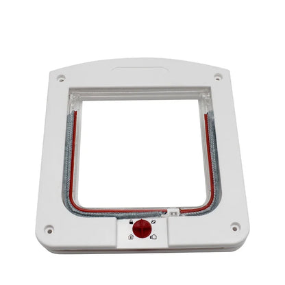 Cat Flap Door With 4-Way Lock - Pet Gate For Cats And Small Dogs