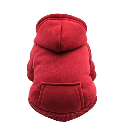 Winter Dog Hoodie For Small Medium Dogs Warm Pet Coat Jacket