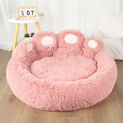 Fluffy Dog Bed Winter Warm Large Pet Sofa Basket Mat