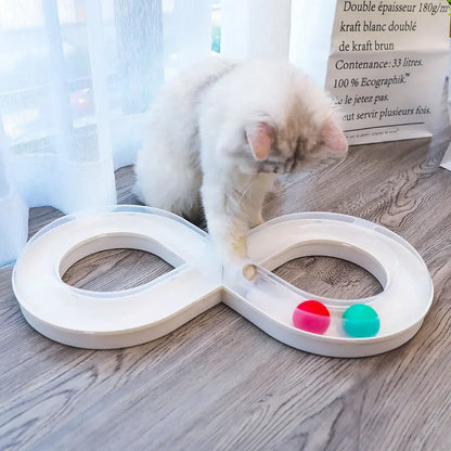 Interactive Cat Turntable Toy Set With Tunnel And Teasing Stick