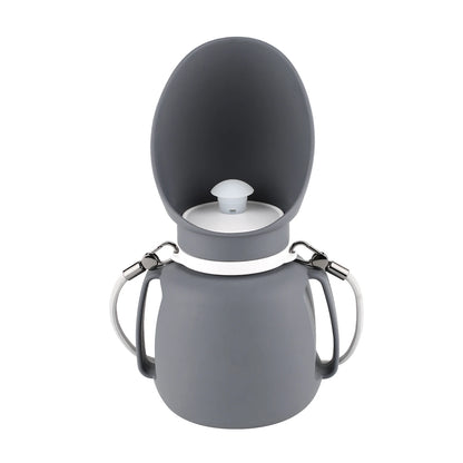 Silicone Dog Water Bottle - 2-in-1 Foldable Travel Bowl