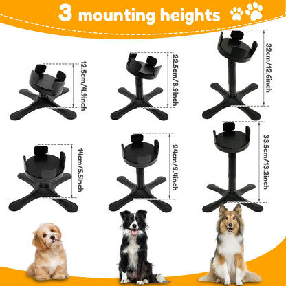 Adjustable Dog Bowl Stand With Stainless Steel Bowl Non Slip Design