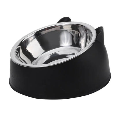 Cat Bowl Inclined Stainless Steel Pet Feeding Bowl Set