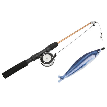 Interactive Cat Fishing Rod Toy With Realistic Fish Design