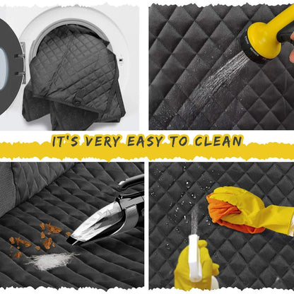 Dog Seat Cover For Back Seat With Waterproof Mesh Window