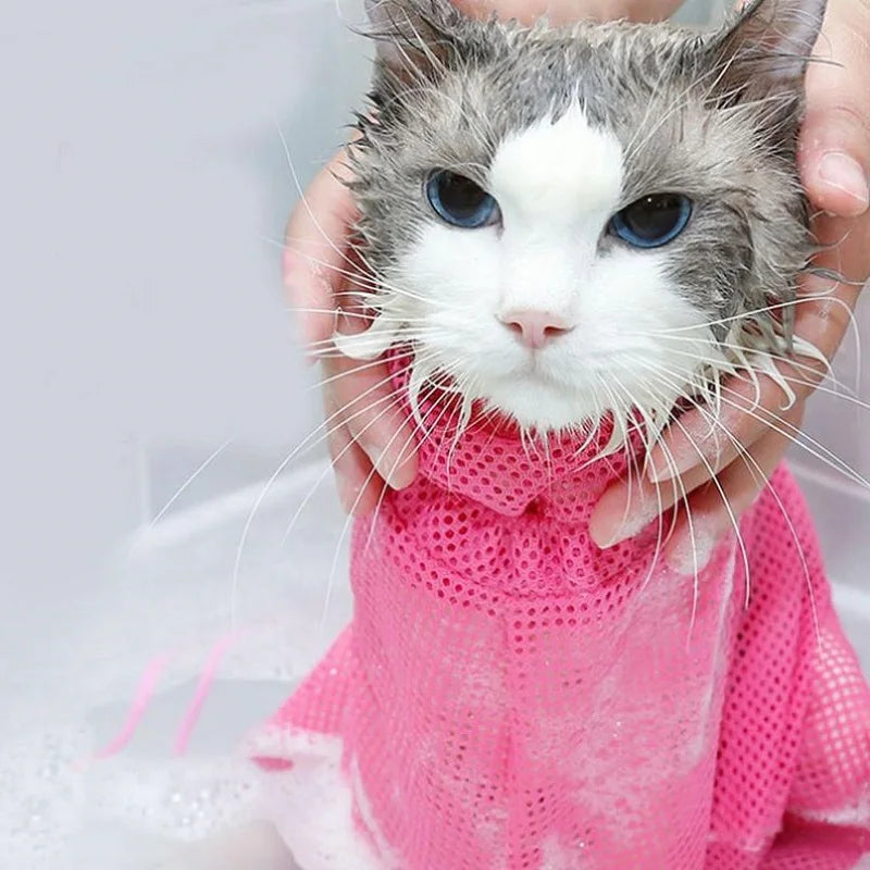 Cat Grooming Mesh Bag - Restraint Bag For Bathing And Nail Care