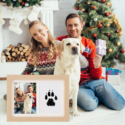 Wooden Pawprint Photo Frame Handmade DIY Pet Memorial Gift Kit