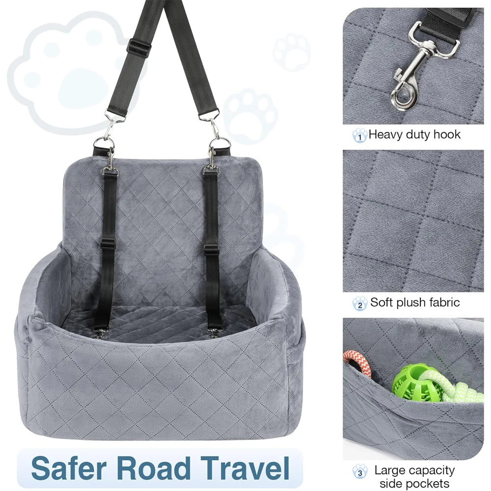 Portable Dog Car Seat With Safety Belt For Small Medium Dogs