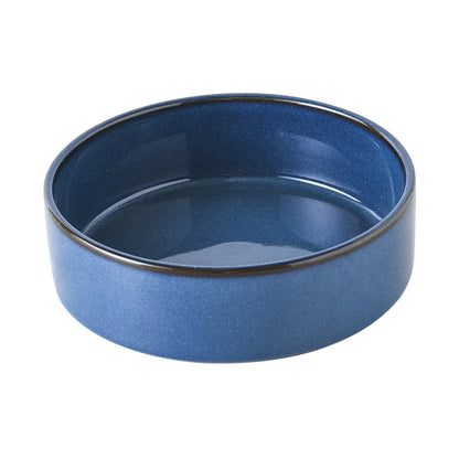 Japanese Ceramic Pet Bowl Set With Slow Feeder And Wood Stand