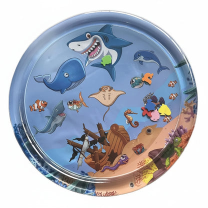 Water Sensory Play Mat - Thickened Inflatable Pet Playmat Ocean Theme