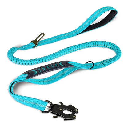 Reflective Shock Absorbing Pet Leash With Car Seatbelt For Large Dogs