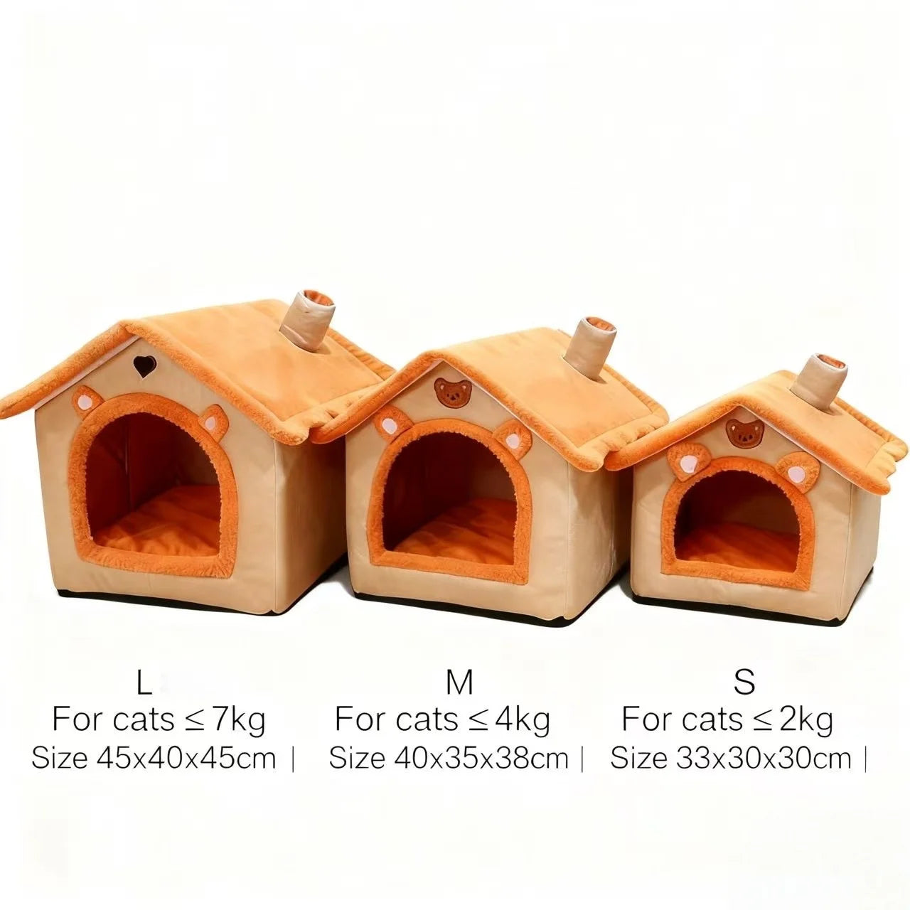 House Style Pet Bed For Small Dogs And Cats - Washable Winter Warm