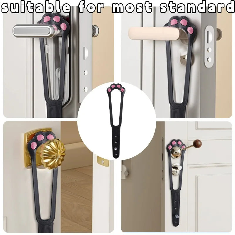 Adjustable Dog Door Latch - Pet Gate Lock Strap Keeps Dogs Out