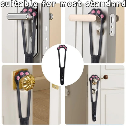 Adjustable Dog Door Latch - Pet Gate Lock Strap Keeps Dogs Out
