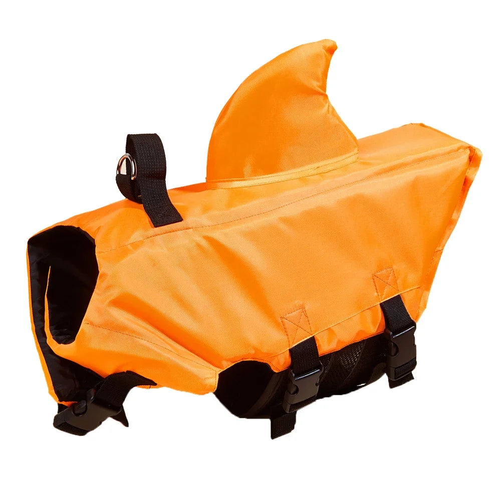Shark Fin Dog Life Jacket Enhanced Buoyancy Safety Vest With Handle