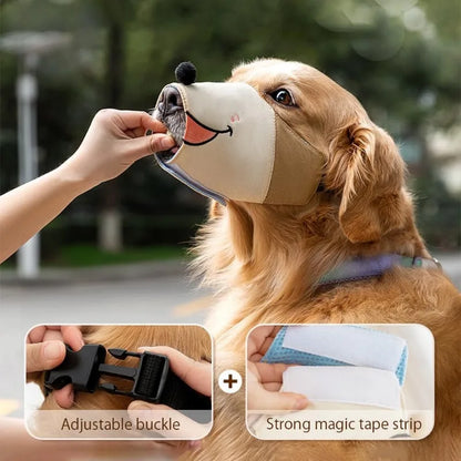 Dog Muzzle for Small to Large Dogs - Adjustable Anti Barking Cloth
