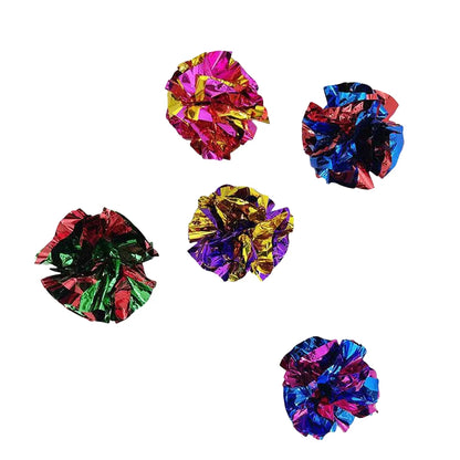 Crinkle Ball Cat Toys With Sound & Laser Reflection For Kittens