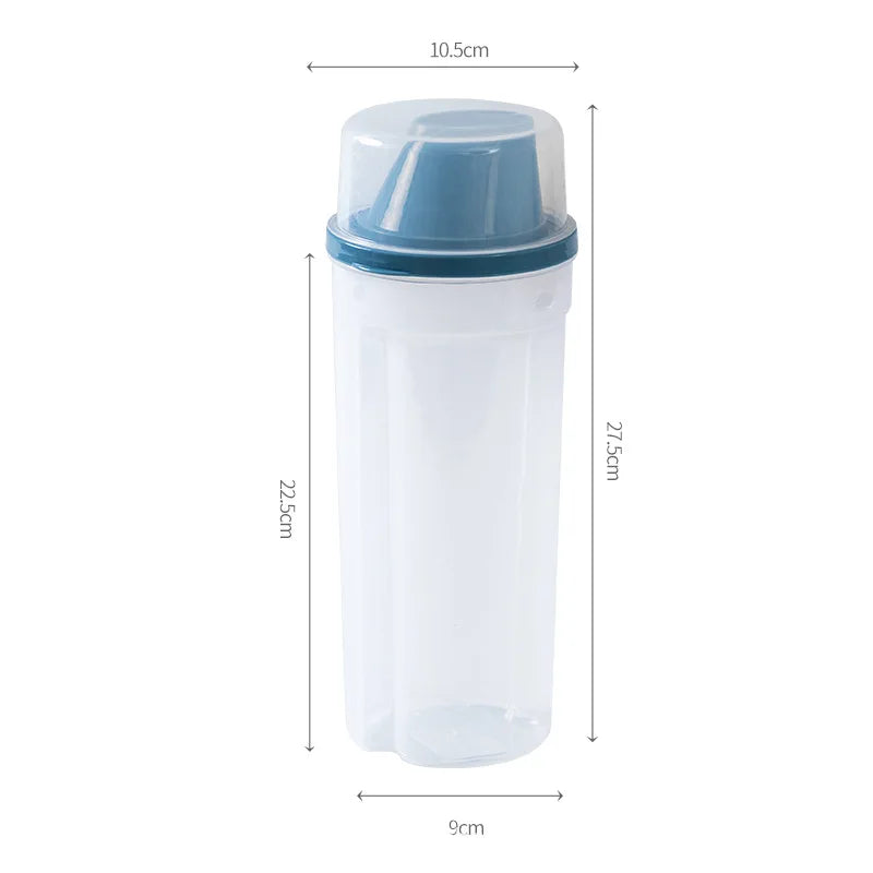 Dog Food Storage Container with Scale - Transparent Pet Food Dispenser