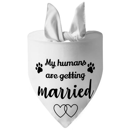 Dog Wedding Bandana She Said Yes Engagement Announcement Pet Scarf
