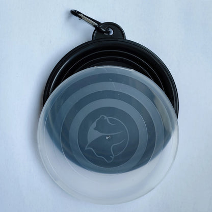 Foldable Silicone Travel Dog Bowl With Hooks For Outdoor Adventures