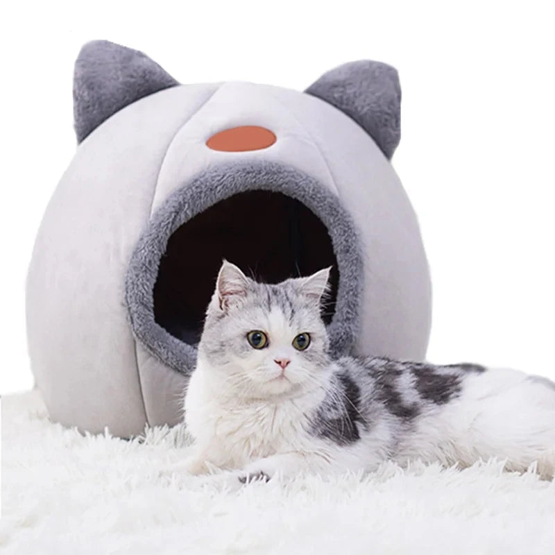 Winter Cat Bed Cozy Cave Nest For Small Dogs And Cats