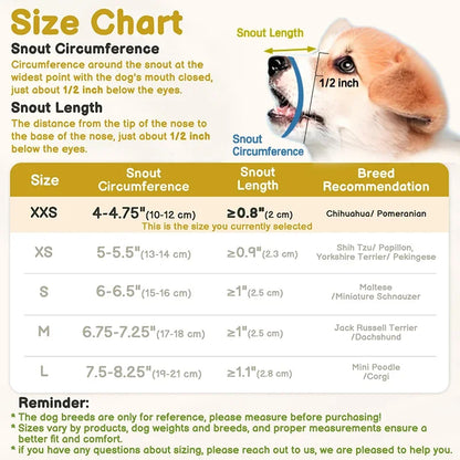 Mesh Muzzle For Short Snout Small Dogs Anti-Biting Brachycephalic