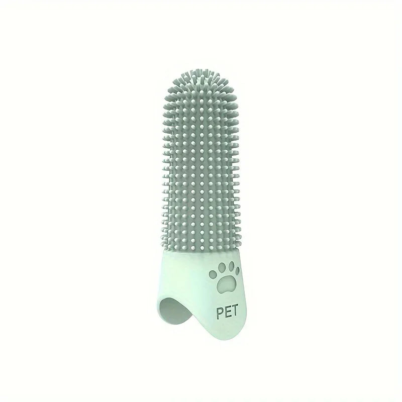 Soft Silicone Dog Toothbrush 360 Degree Finger Brush For Pet Dental Care