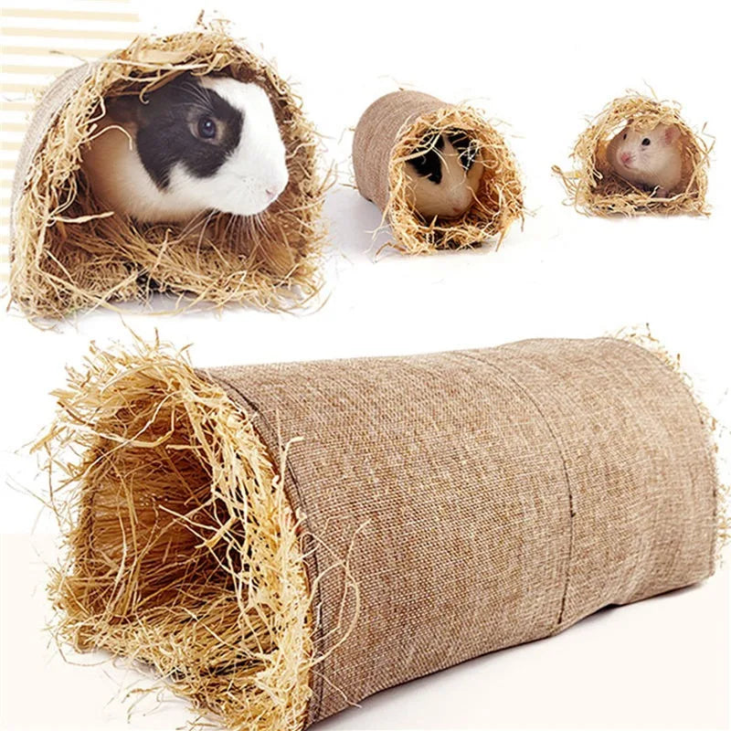 Foldable Woven Rabbit Cage Pet Small Animal Hamster Guinea Pig House