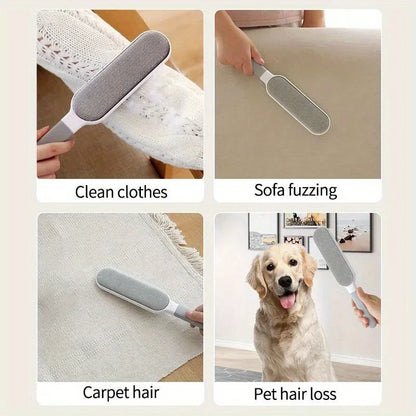 Double-Sided Pet Hair Remover Manual Electrostatic Lint Brush
