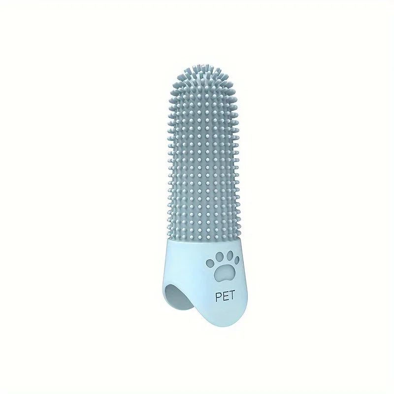 Soft Silicone Dog Toothbrush 360 Degree Finger Brush For Pet Dental Care