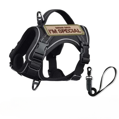 Tactical Dog Harness For Small Dogs With Handle And Reflective Vest