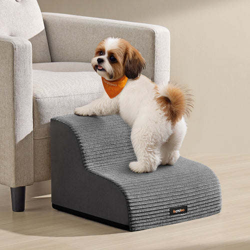 Dog Stairs 2-Step Pet Stair With Non-Slip Washable Cover