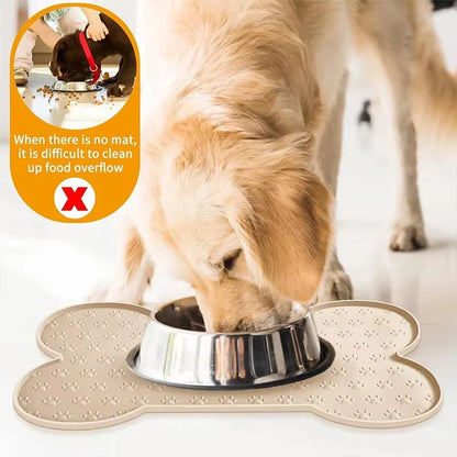Dog Food Mat Anti-Slip Silicone Pet Placemat Waterproof Feeder
