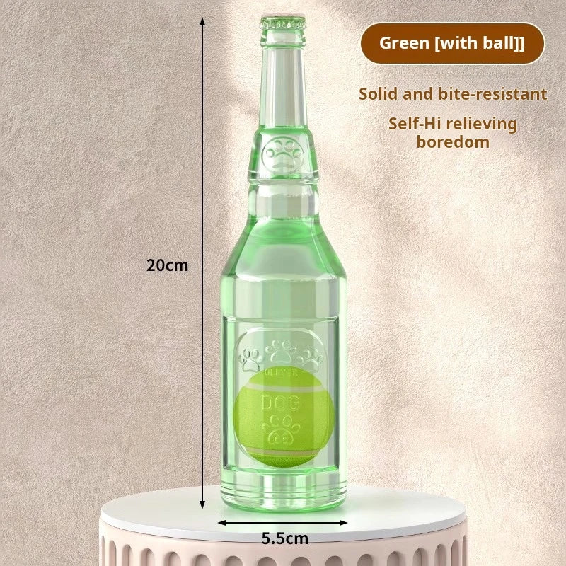 Interactive Dog Chew Ball Toy With Bottle Sound For All Sizes