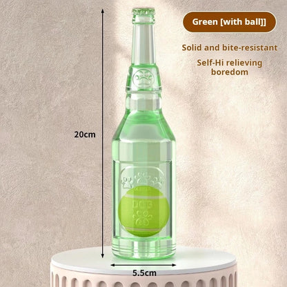 Interactive Dog Chew Ball Toy With Bottle Sound For All Sizes