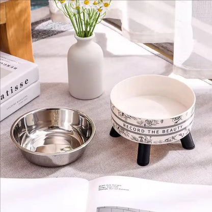 Stainless Steel Elevated Pet Bowls For Cats And Dogs