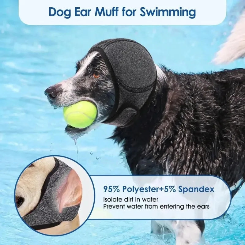 Waterproof Dog Ear Muffs For Swimming Grooming Noise Cancelling