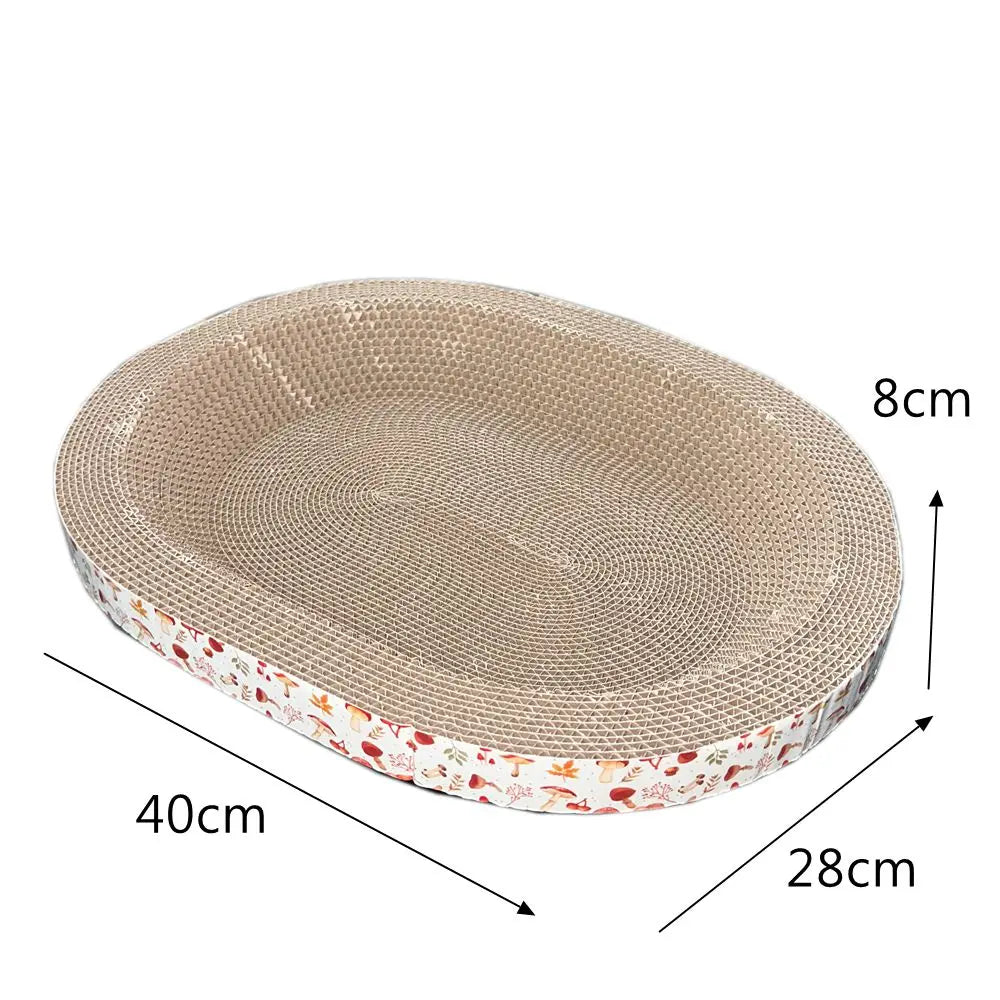 Cat Scratching Board Oval Corrugated Paper Furniture Protection Toy